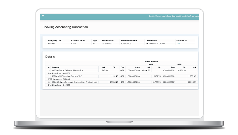 Showing Accounting Transaction 2 old