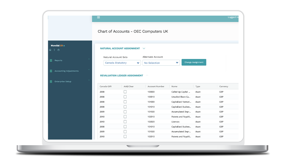 Chart of Accounts OEC UK old